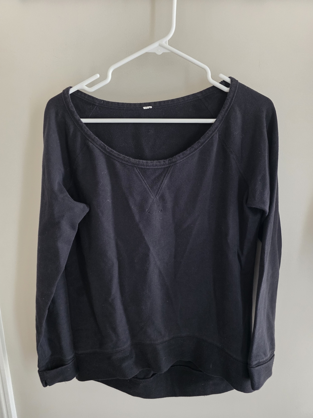 lululemon athletica Black Off-Shoulder Relaxed Sweater